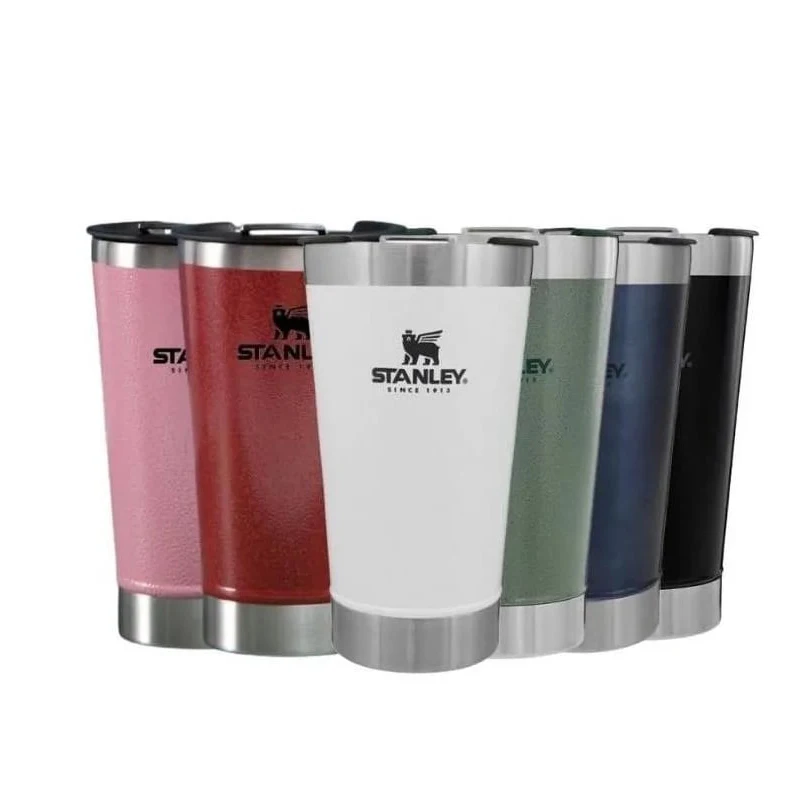 Stanley Copo Termico 473ml Beer Thermal Cup Tumbler with Lid Stainless  Steel Thermos Travel Mug Cup Cold Beer Tumber with Rope - AliExpress