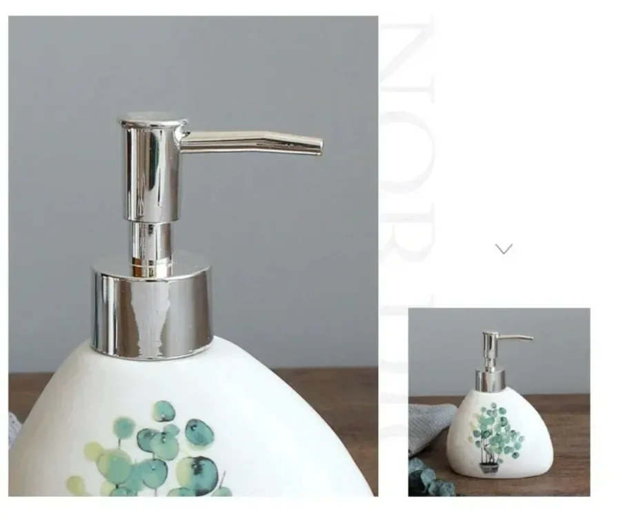 White Ceramic Bathroom Set Image 9