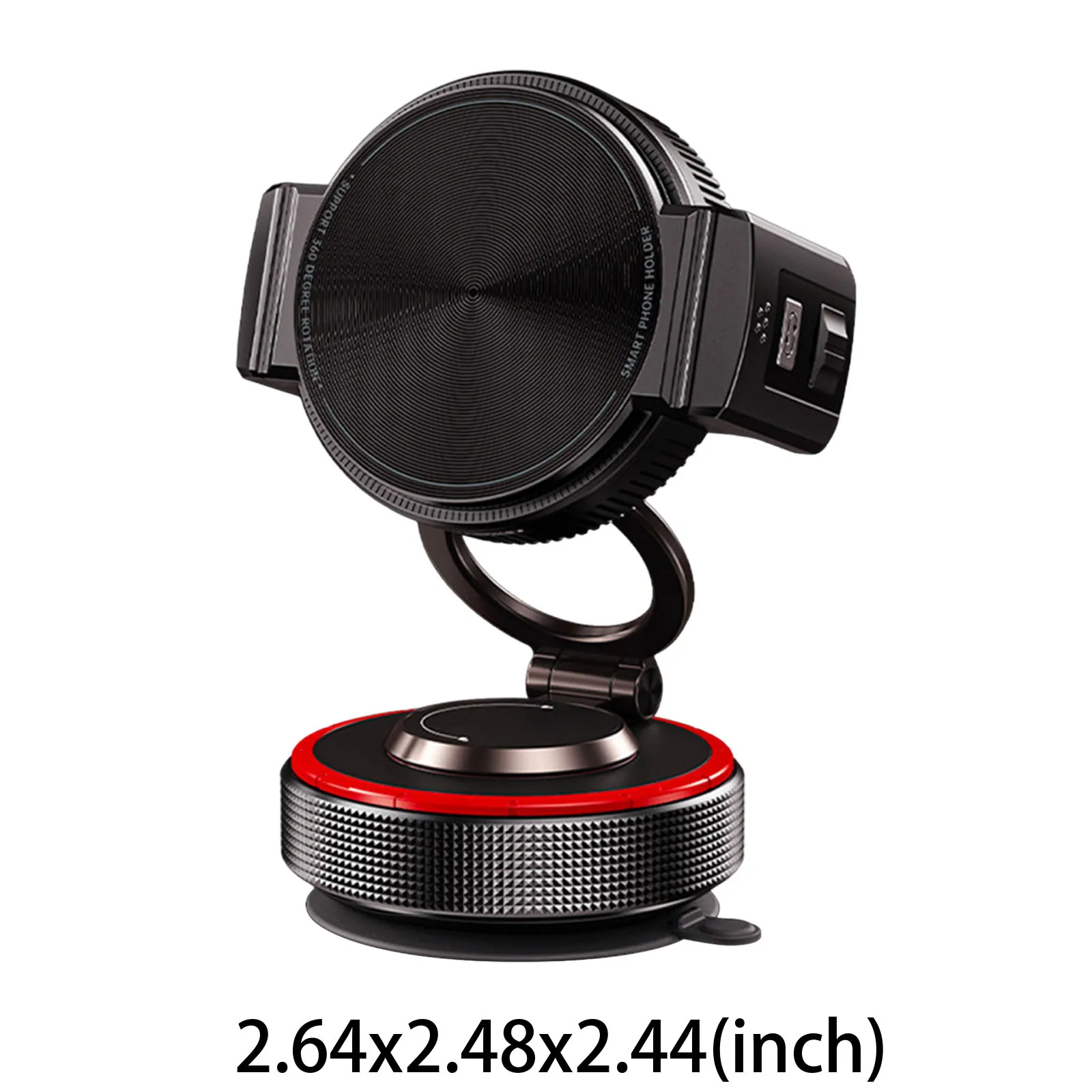 Universal 360° Rotating Magnetic Car Phone Holder with Vacuum Suction and Foldable Stand