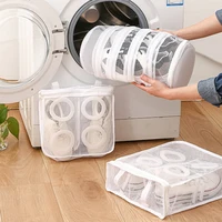 Laundry Shoe Bag, Fine Mesh Zipper Closure Hanging Shoe Washing Bag for Washing Machine 1