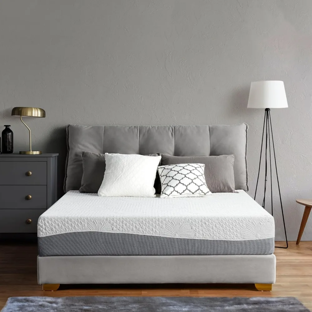 

Полный матрас, 10-дюймовый гелевый матрас из пены с эффектом памяти, гель под давлением для комфорта и снятия давления, сертификат CertiPUR-US