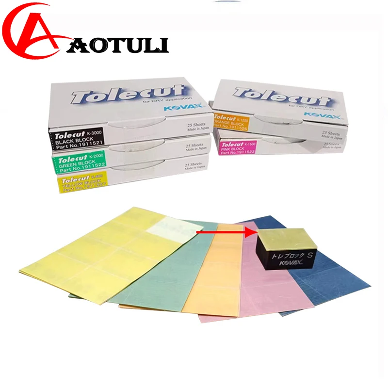 True Japan KOVAX Toledout Beauty Repair Sandpaper Cut Into 8Pieces Used For Car Polishing Sandpaper 800/1200/1500/2000/3000 sandpaper set polish sand paper sandpaper tools