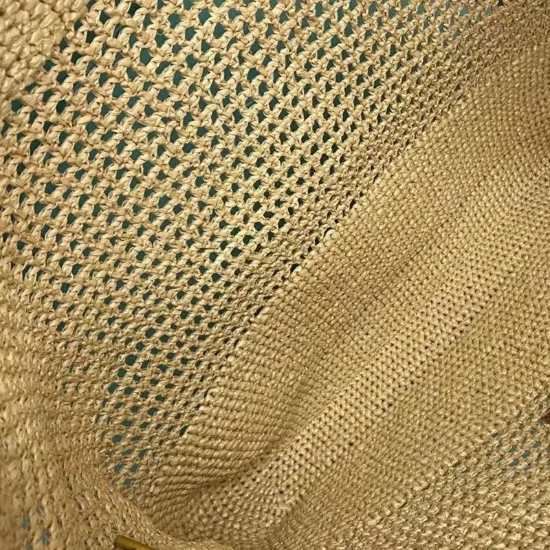 YS 2024 Spring/Summer New Product Internet Celebrity Same Fashion Versatile Grass Weaving Concave Shape Car Sewn Thread Handheld