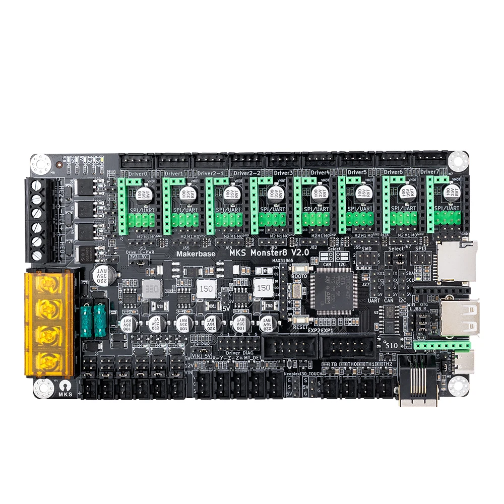 Makerbase-mks Monster8 v2 Cartão de Controle com Tft Touch Screen Tmc2209 para Impressora 3d Voron vs Polvo Aranha 32bit Ts35 - Imagem 5