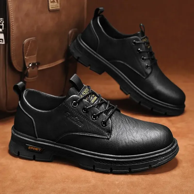 

Мужская обувь, Новинка осени, Мужские дышащие повседневные кожаные туфли на платформе, Мужская внутренняя деловая одежда, Свадебная обувь для жениха