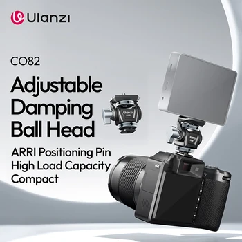 Ulanzi CO82 Adjustable Damping Ball Head Flat-Head Knob for Tripod Camera Photography 3KG Load 360° Rotation with 1/4" Mount