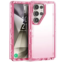 Heavy Duty Transparent Shockproof  Case - Premium Protection Cover - Galaxy S20 (Crystal Pink)