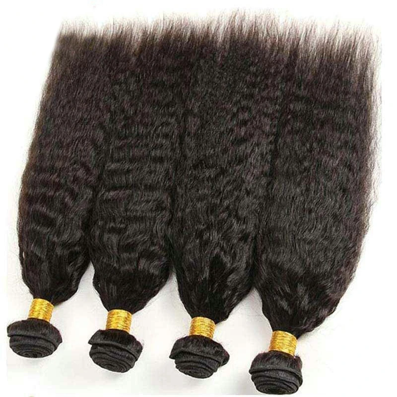 Pacotes de Cabelo Reto com Fechamento Extensões de Cabelo para Mulher Pacotes com 4x4 Cabelo Humano Brasileiro Fechamento Kinky Remy Tecer 3 5 Computers & Electronics