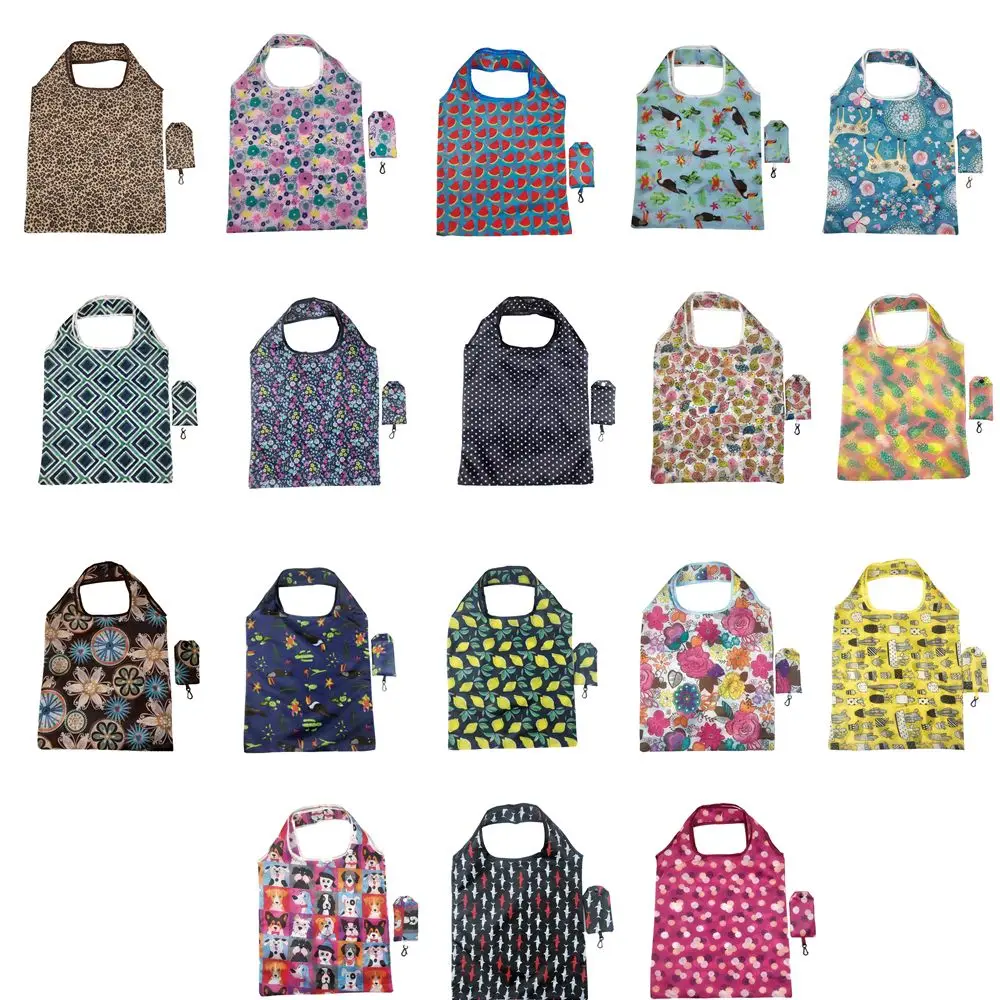 Large Foldable Eco-Friendly Shopping Bag Reusable Washable Handbags Heavy Duty Shoulder Shopping Pouch Grocery Package Pocket - 5