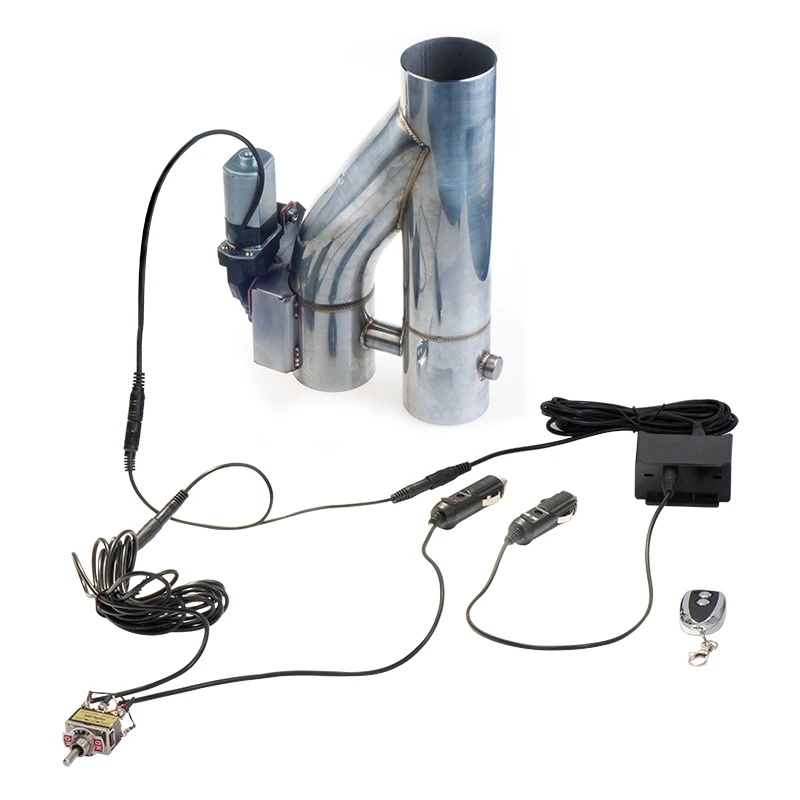 Y Pipe Electric Exhaust Cutout ON/OFF Dual Valve With Controller Cut Out Down Pipe Kit 304 Stainless Steel exhaust assembly