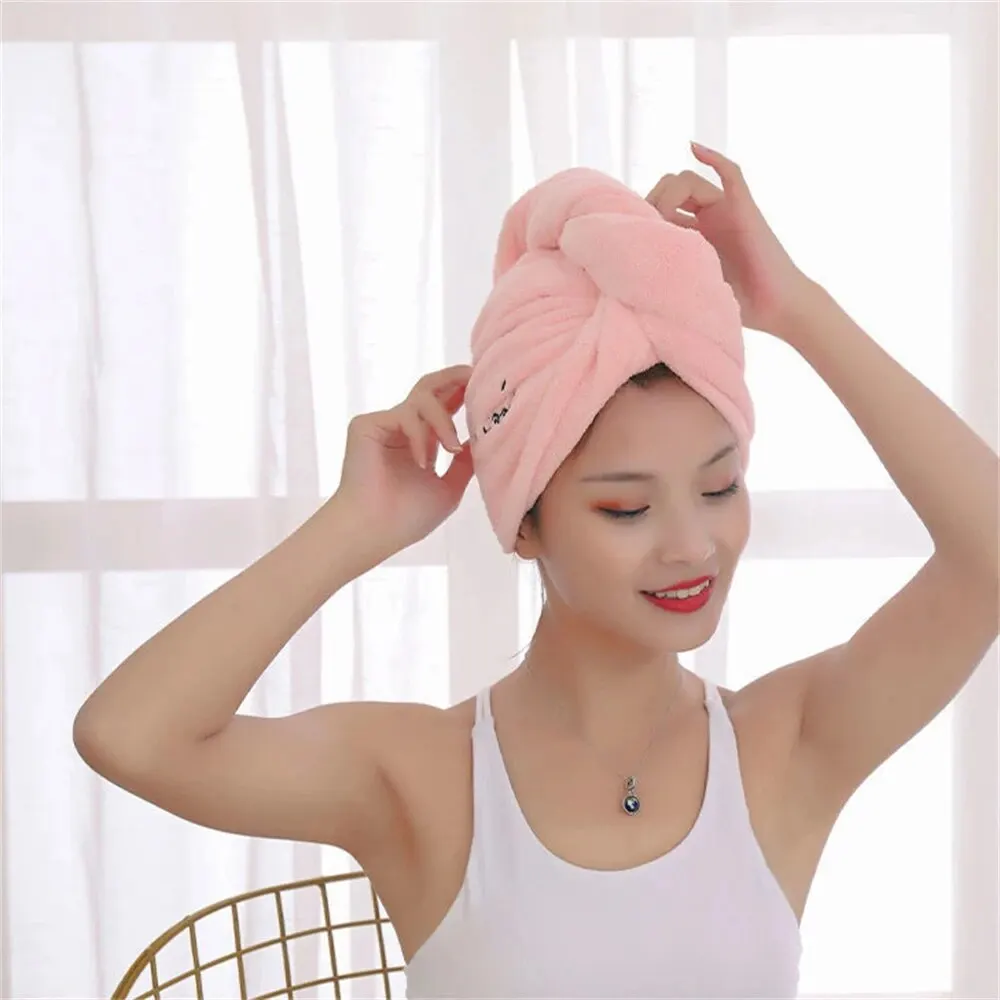 Rapid Dry Microfiber Towel for Hair Anti Frizz Dry Hair Towel Quick Towels for Girls Beach Shower Cap microfiber towel