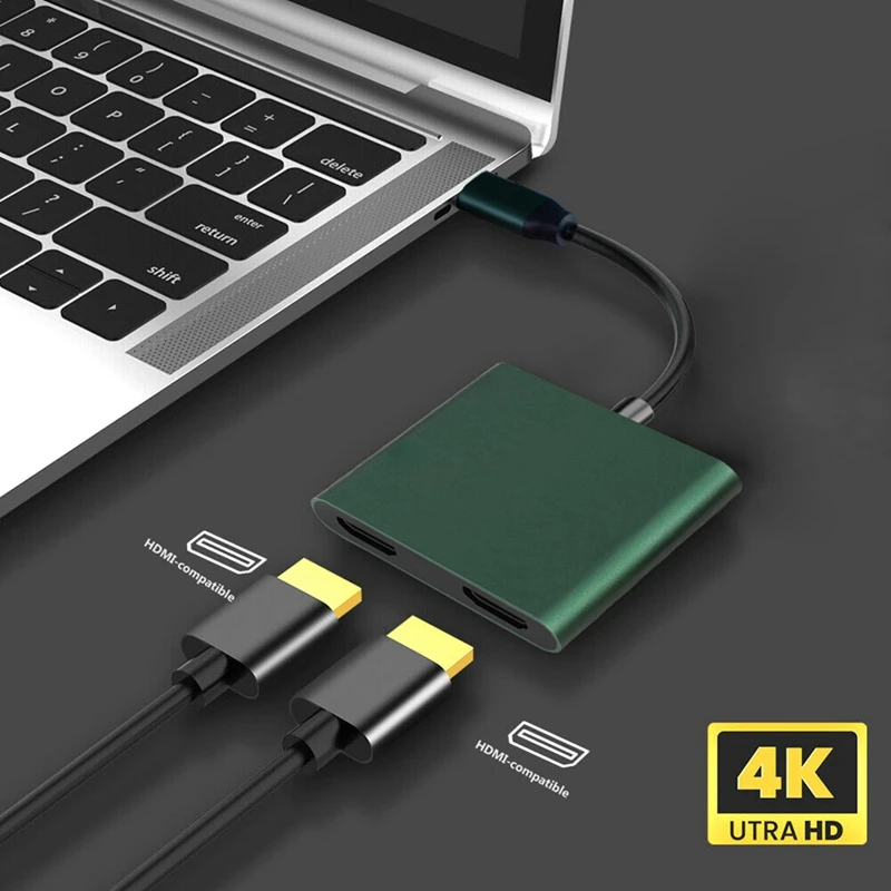 4 In 1 USB C  ,  C- HDMI ȣȯ USB 3.0 PD ŷ ̼ ȯ (Ʈ TV ), KT401