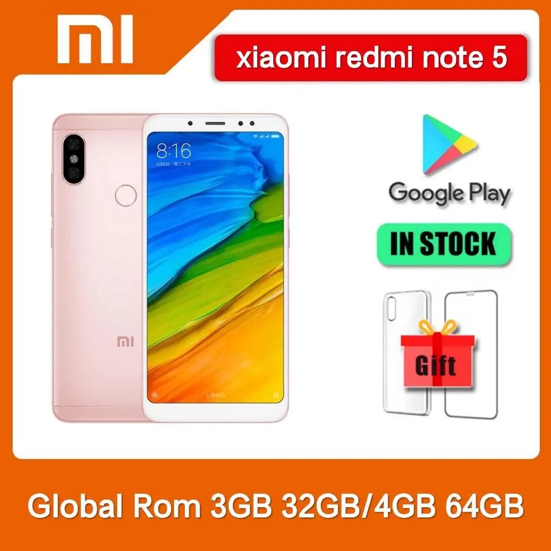 ANDROID - シャオミ redmi note 5 グローバルROM RAM3G シムフリー シャオミ redmi note 5 グローバルROM RAM3G シムフリー（Global