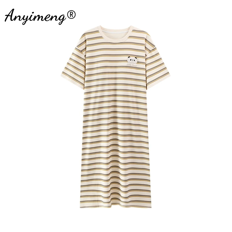 Short Sleeves Elegant Lady Nightdress 5