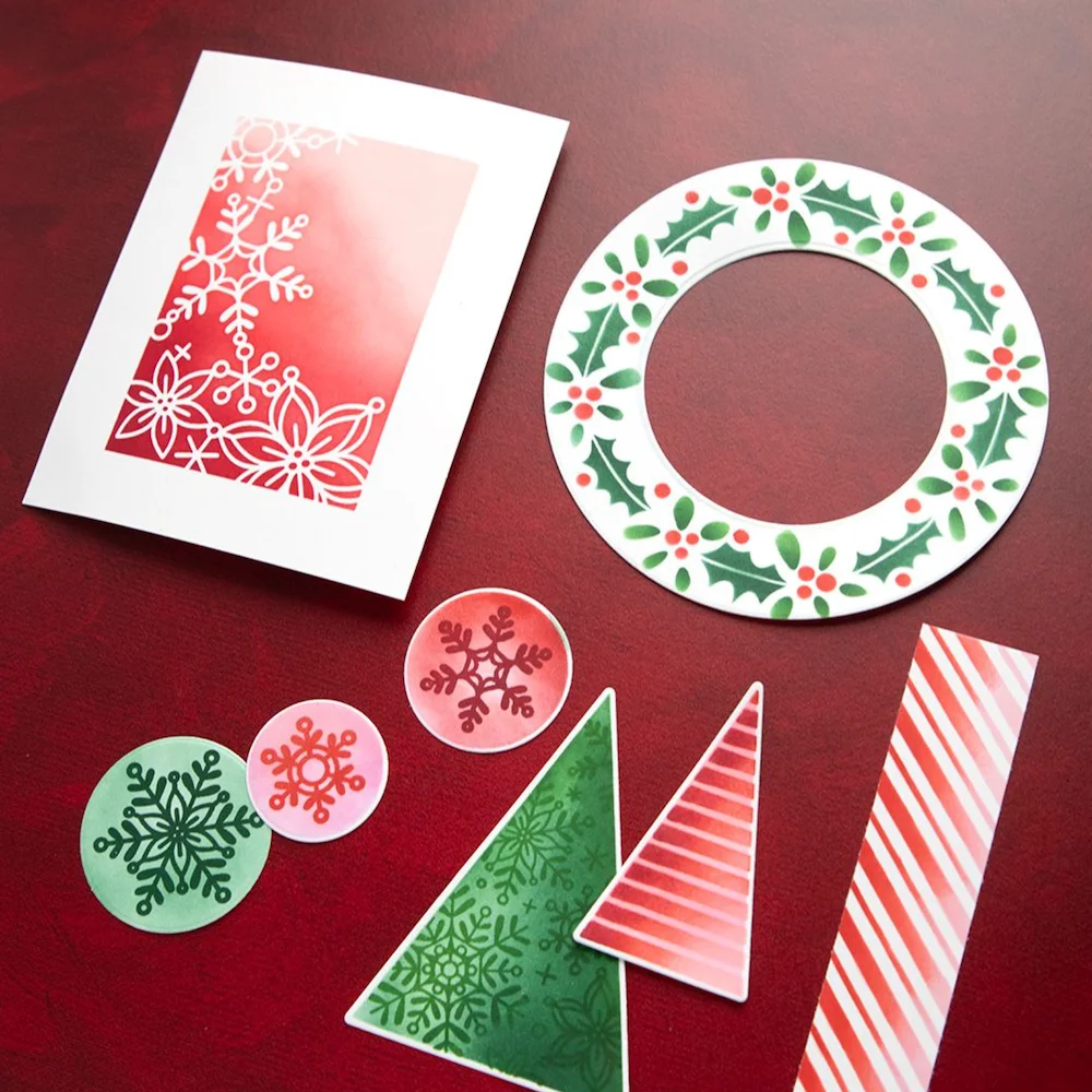 Christmas Snow Holiday Season Assortment New Clear Stamps Metal Cutting Dies Stencil For DIY Scrapbook Craft Greeting Card