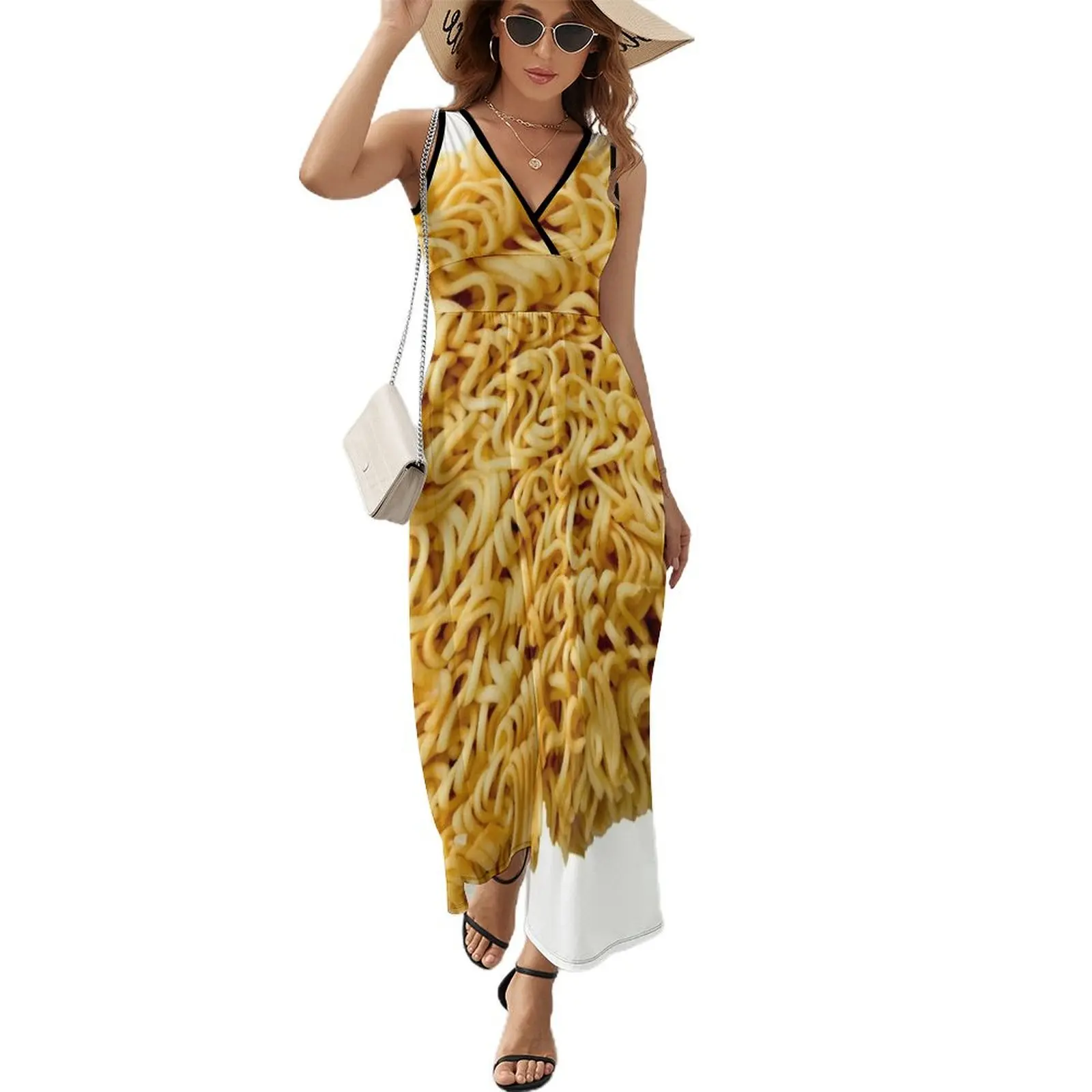 

RAMEN NOODLES Sleeveless Dress women evening dress elegant women's sets