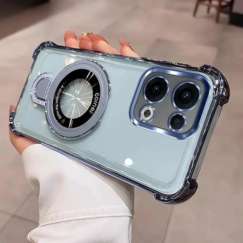 Shockproof Magnetic Bracket Magsafe Silicone Phone Case Cover