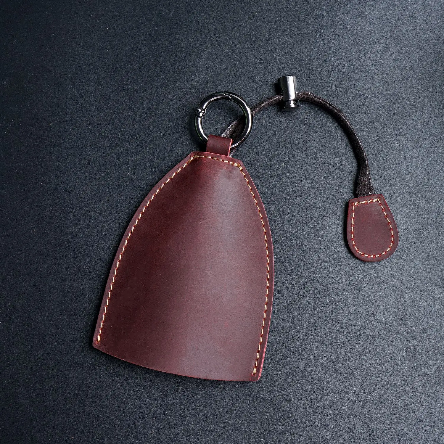 Elegant Genuine Leather Key Holder Case with Key Ring – Handmade Protective Cover