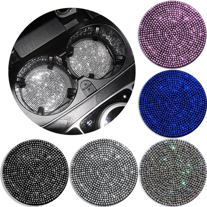 Car Cup Holder Coasters Non-Slip Mat Silica Pad Multifunctional Water Cup Slot Auto Interior Decoration Accessories