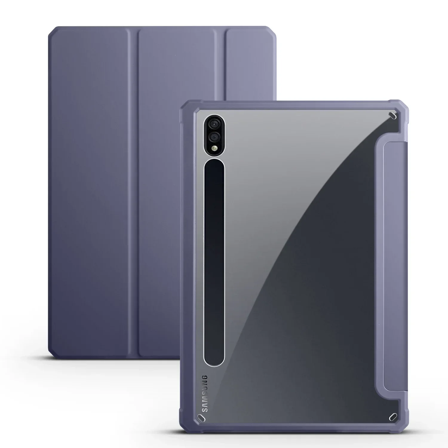 Enhanced Shockproof Flip Cover with Kickstand and Clear Stand