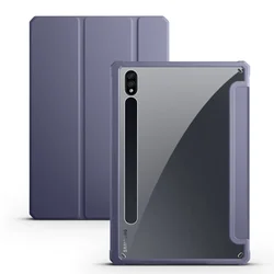 Enhanced Shockproof Flip Cover with Kickstand and Clear Stand - Tab A7 2020 10.4 (Dark blue)
