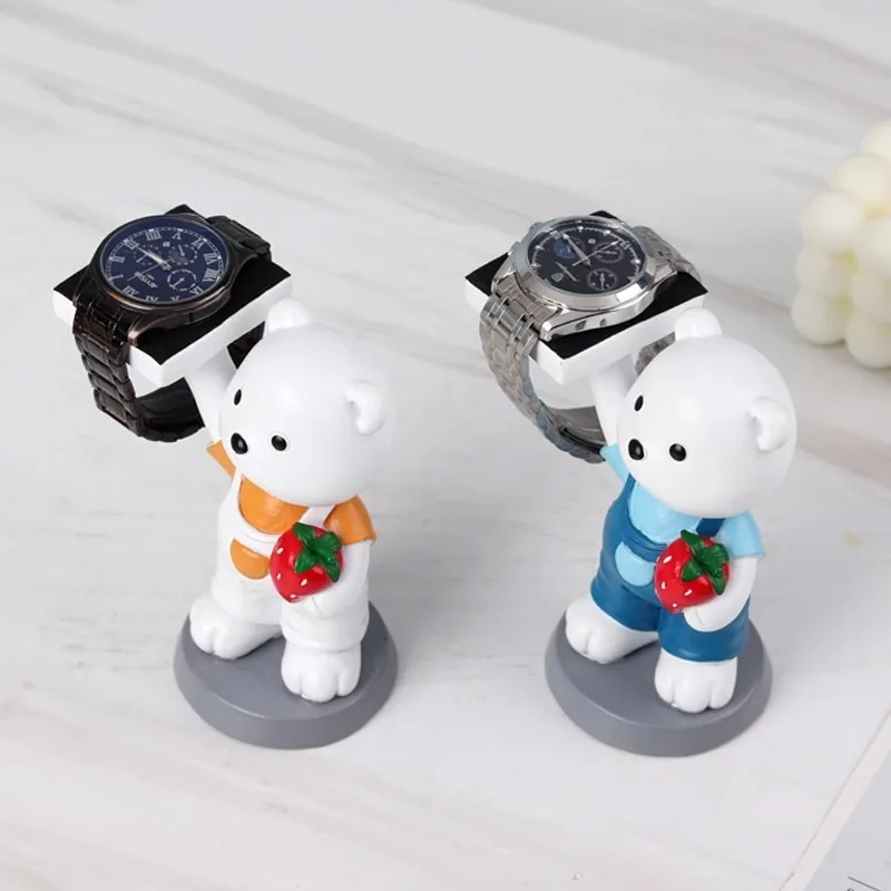 Resin Creative Watch Holder Personalized Bear Wrist Watch Holder Storage Case Organizer Display Apple Watches Accessories Cute