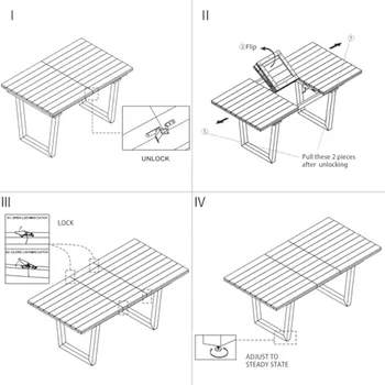 Farmhouse Dining Table for 6 8, 55 3