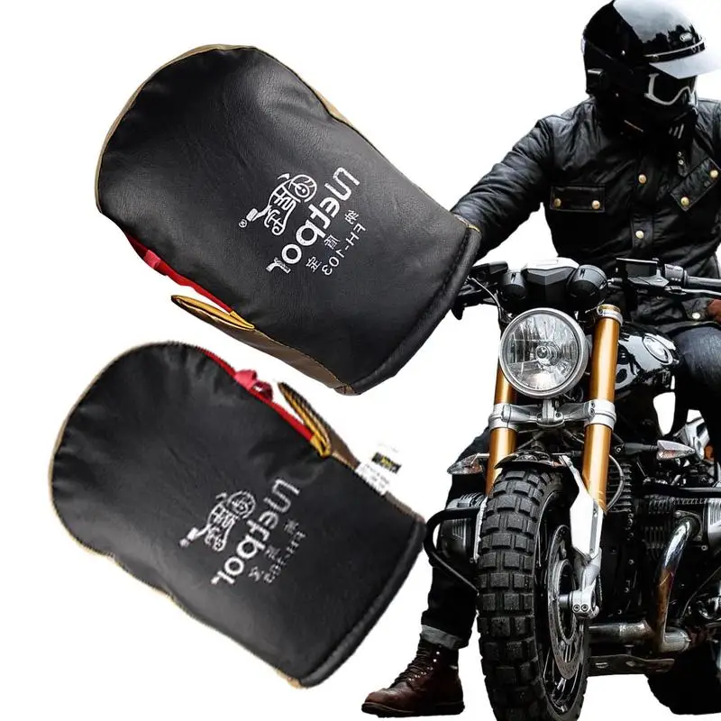 

Handlebar Mitts for Motorcycle Winter Hand Warmer Muffs Velvet Inner Layer Winter Accessory for ATVs Scooters Motorcycles