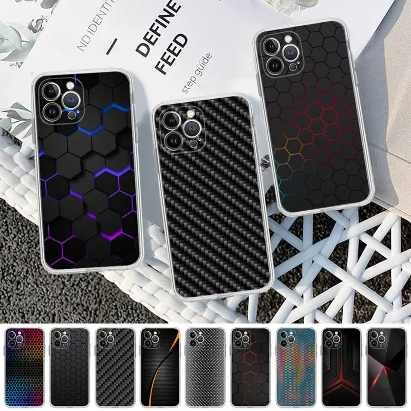 Luxury Carbon Fiber Drawings Cool Printing Phone Case For iPhone 14 11