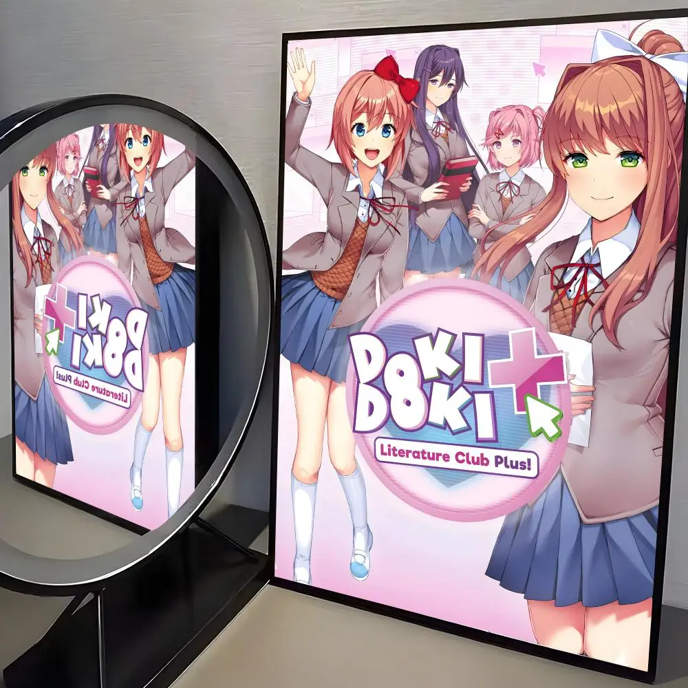 Anime Spiel DDLC D-Doki Poster Zimmer Dekor Wasserdicht Klebrig Für Home Bar Wand Kunst Dekoration – Detail 9