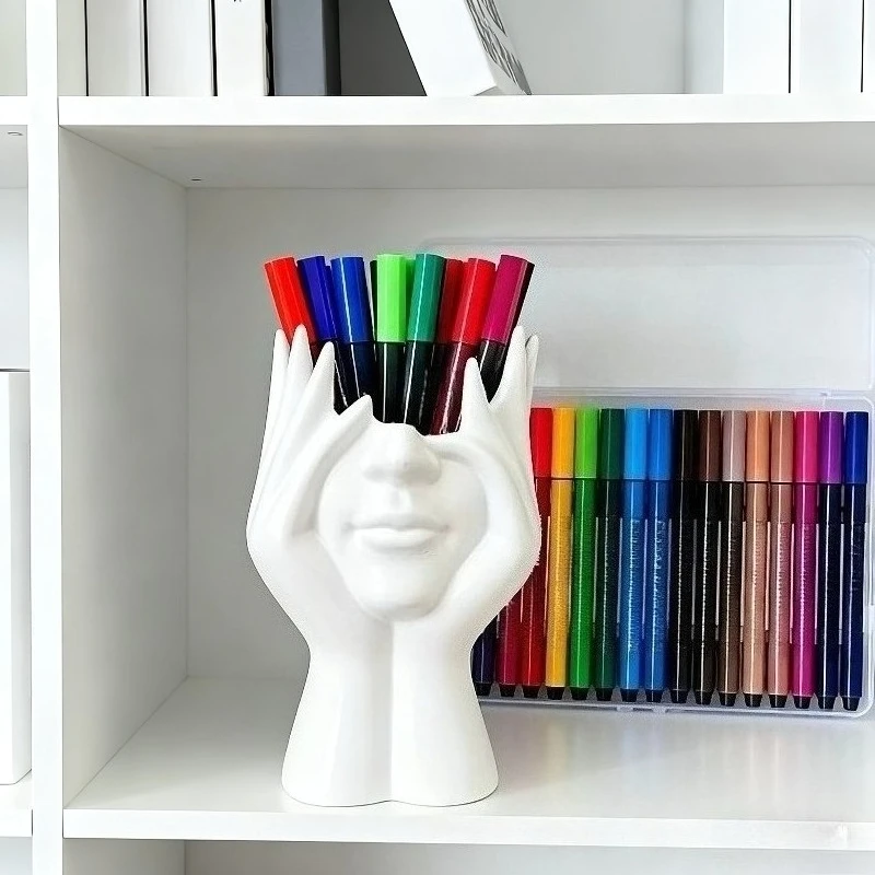 1/2PCS Makeup Brush Storage Container, Open Storage Box, Multifunctional Art Vase, Desktop Art Decoration, Valentine's Day Gift