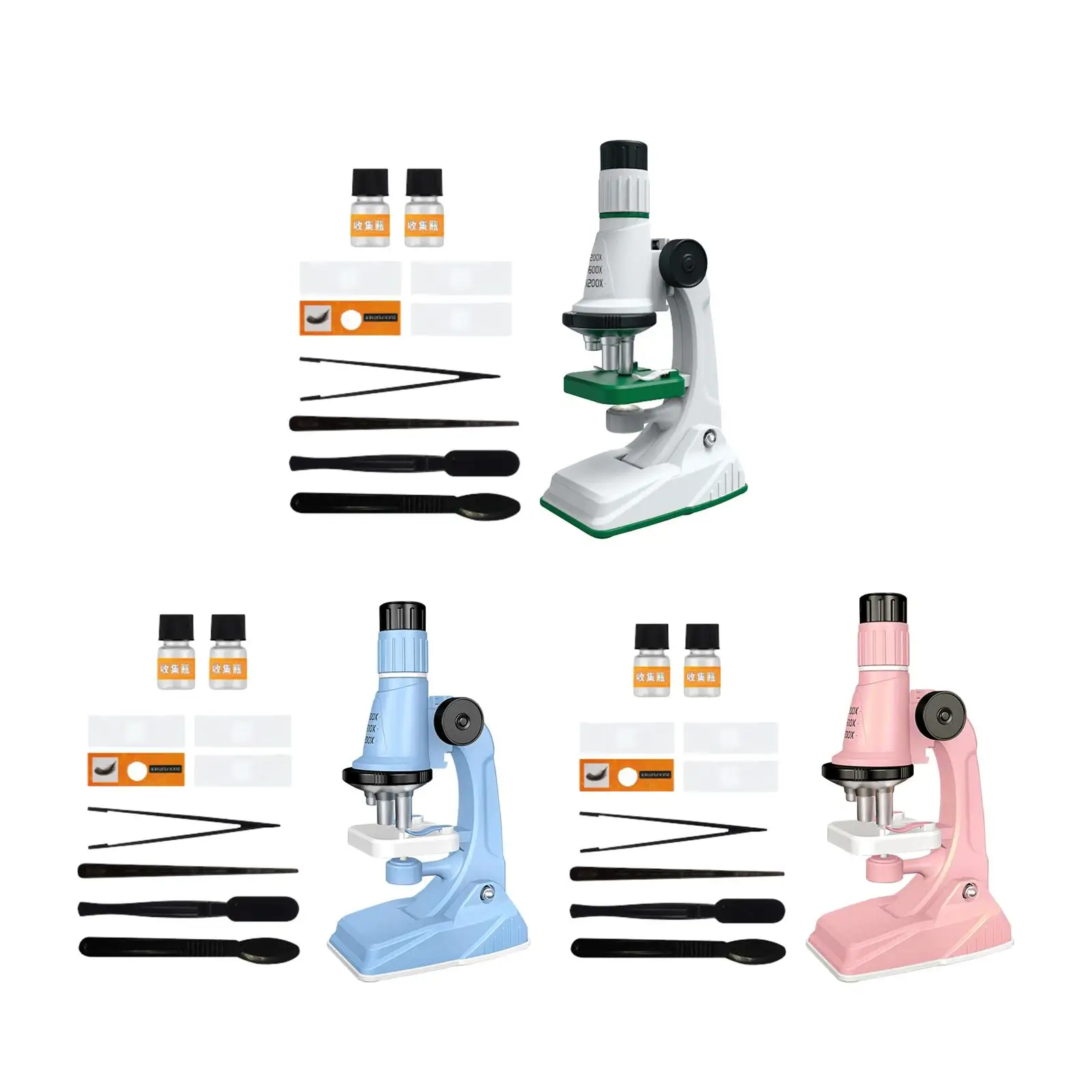 

Science Microscope Sample Prepared Slides Adjustable Angle Kid Microscope Science Kits for Children Kids Girls Boys Toddlers