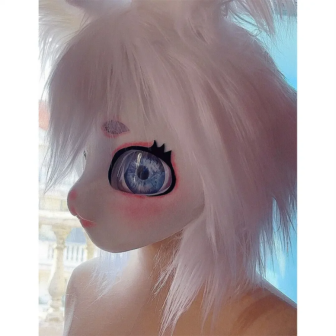 Premade Fursuits Head Big Ears Cat Kigurumi Furry Cosplay Costume Animal Furries Partial Fursuit Lolita Full Head Mask Cute