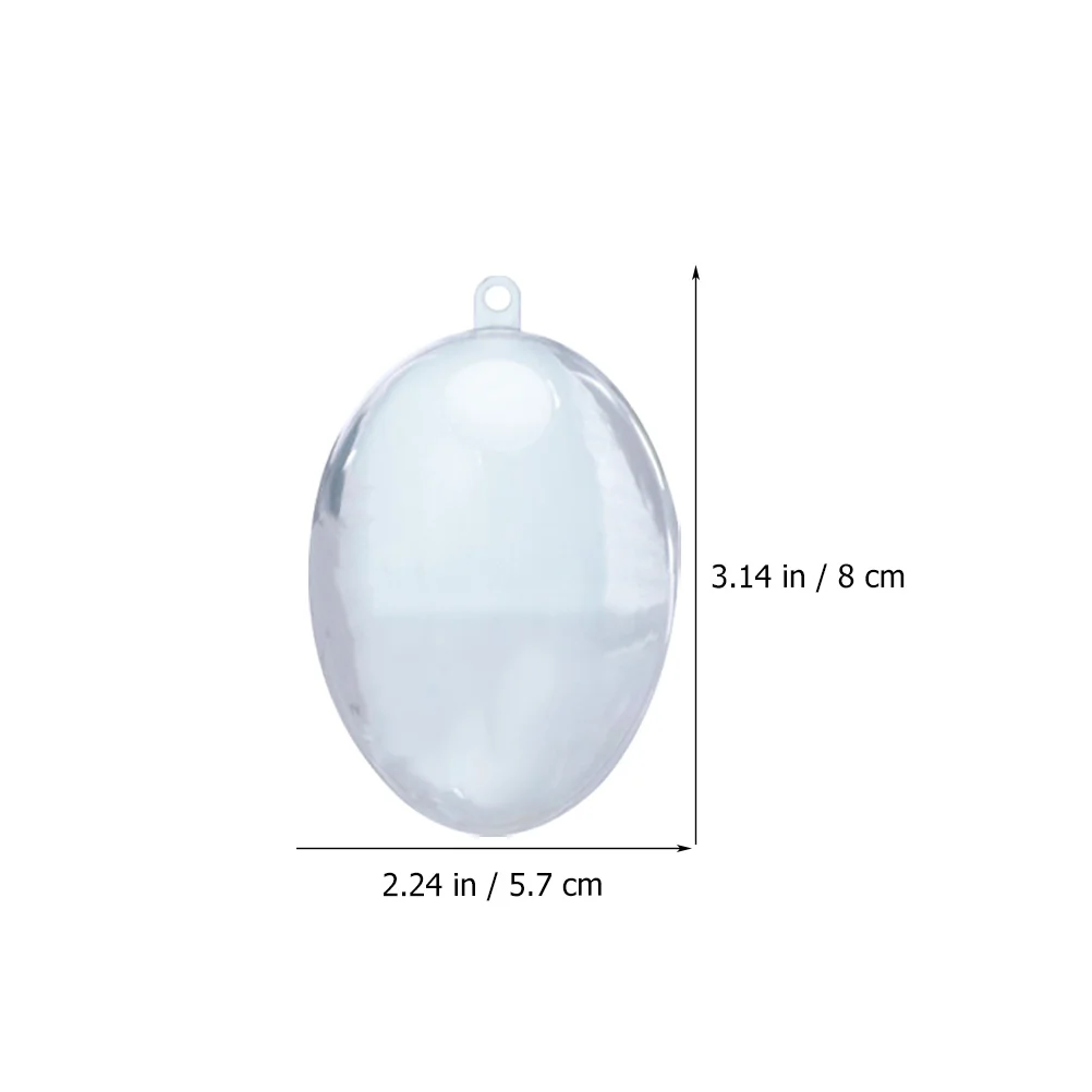 10 Pcs Egg Decoration Box Clear Easter Fillable Ball Transparent Pendants Ornaments Balls Shape Plastic Party Supply Eggs 2