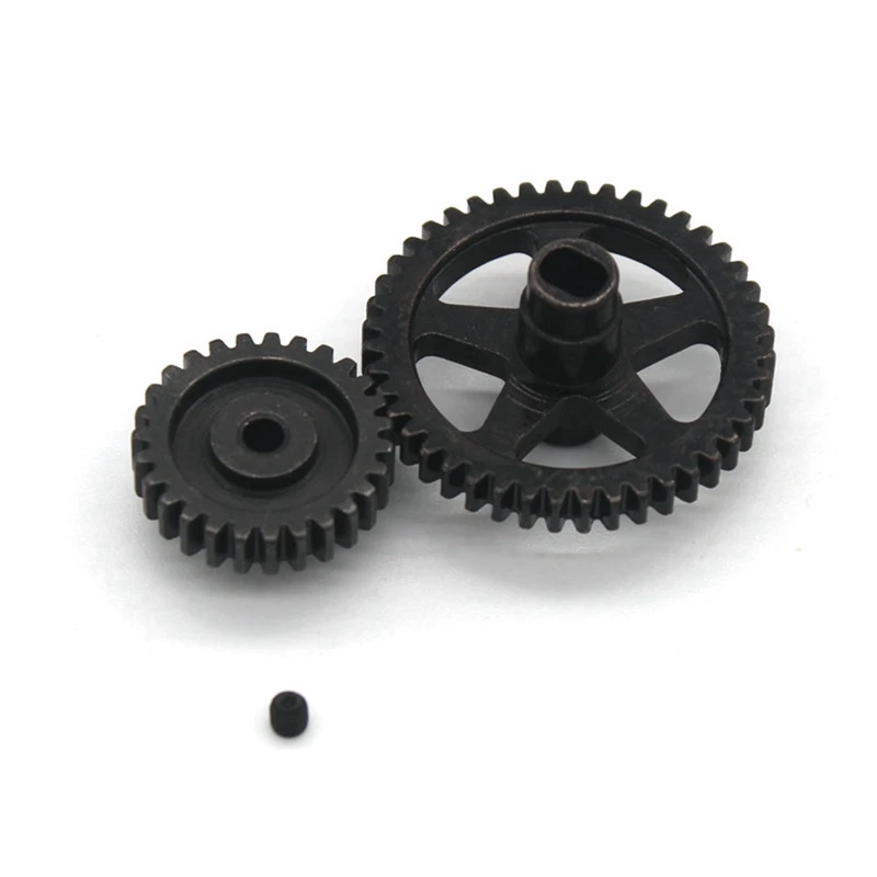 New-Steel 44T Reduction Gear And 27T Motor Gear For Wltoys 144001 144002 144010 124016 124017 124018 124019 RC Car Parts