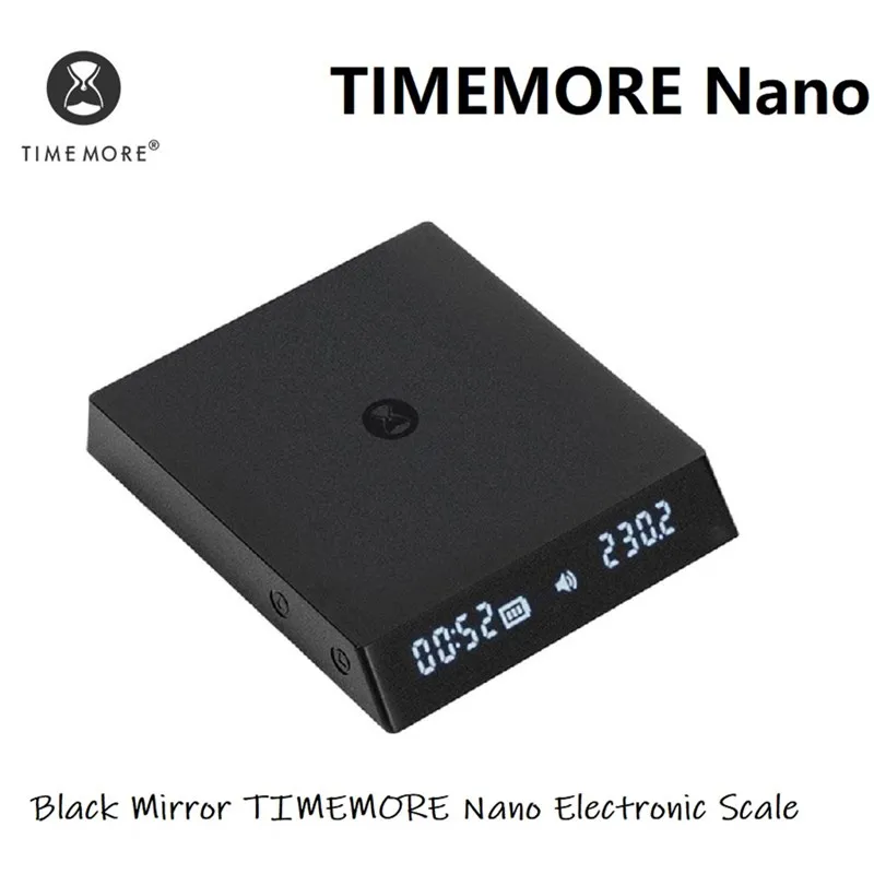 

Черные Зеркальные нано-электронные весы TIMEMORE, автоматические умные напольные весы для приготовления эспрессо, таймер, кухонные весы для кофе, 0,1 г