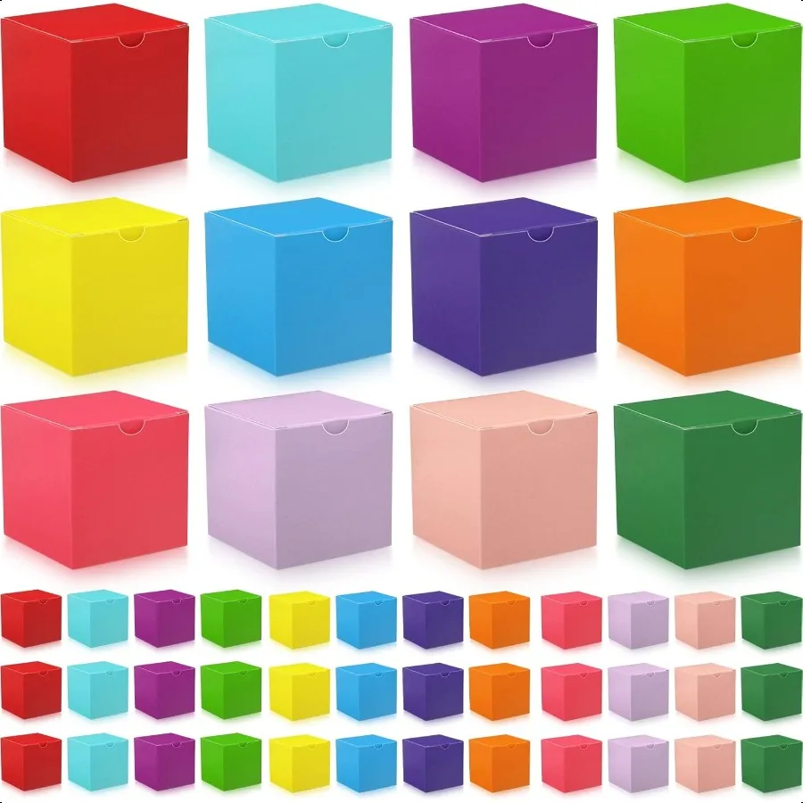 48 Pack Colorful Gift Boxes with Lids