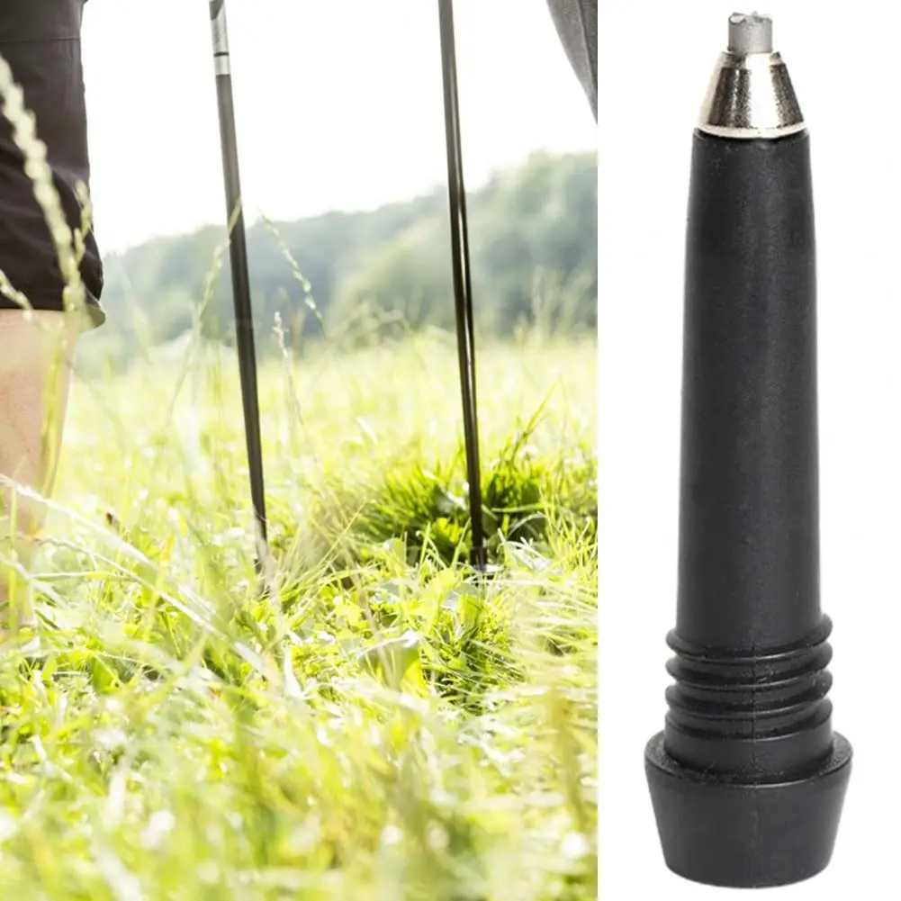 4Pcs Trekking Pole Tip Aluminum Alloy Trekking Pole Replacement Tips Outdoor Hiking Camping Tungsten Carbide Tip 3