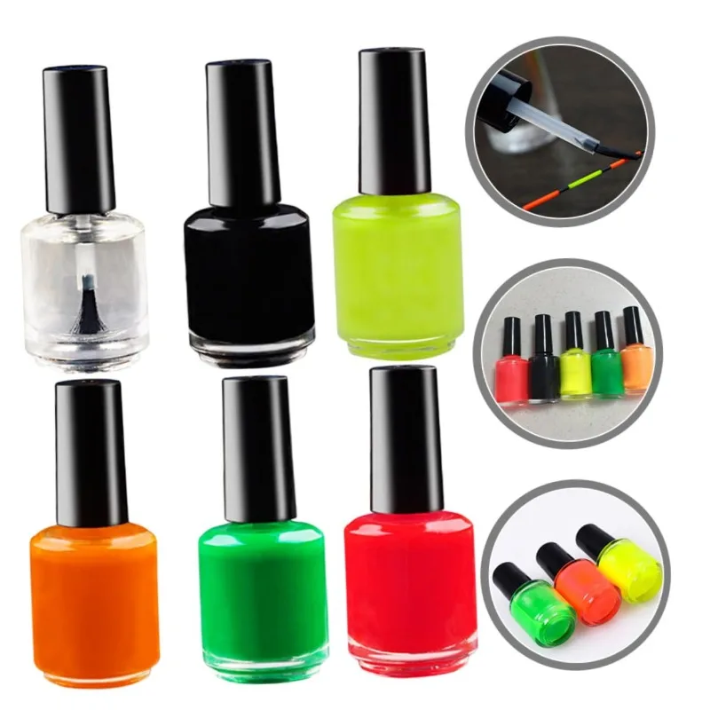 Fishing Float Paint Fluorescent Liquid Repair DIY Indicator Paint Fishing Gear Repair Quick Drying Tool