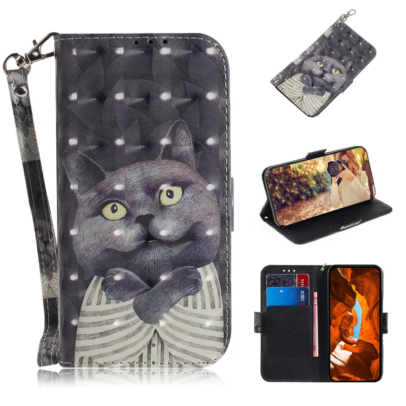 Painted Flip Leather Magnetic Phone Case