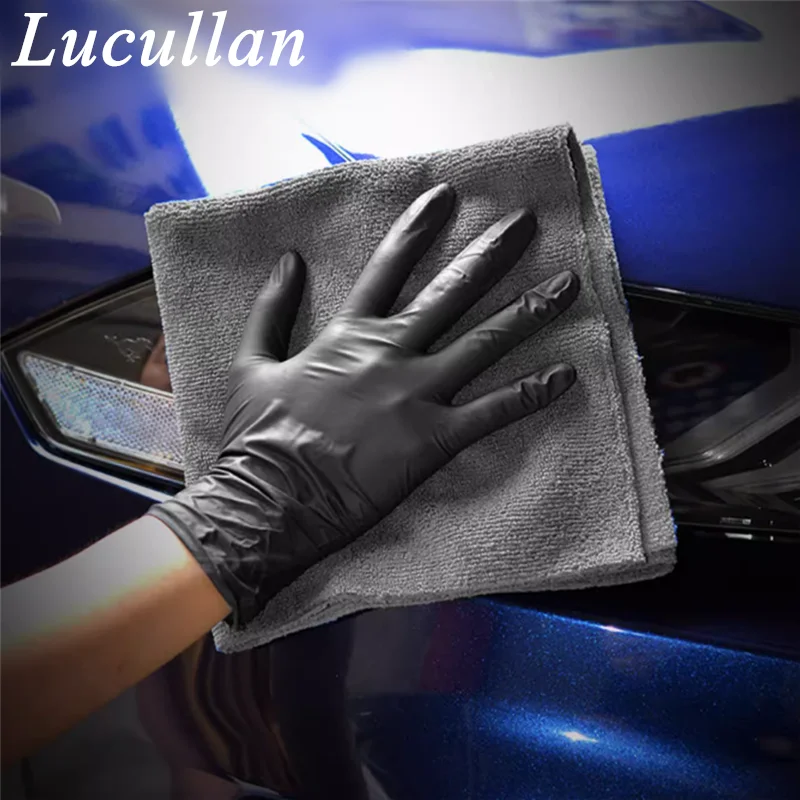 Lucullan Improved Straight Edgeless Cloth No Scratch For Coating, Waxing, Detailing 40X40CM 300GSM Microfiber Towels