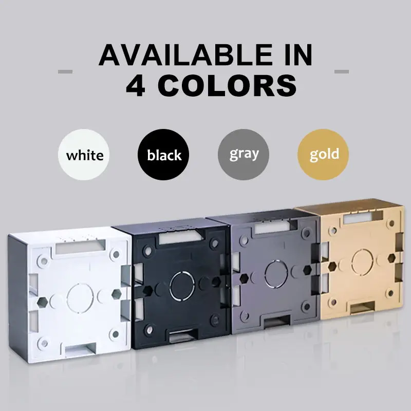 Switch box wall socket box Avoir wall external mounting box 86Type electrical switch socket junction connecting box square surface mounted installation