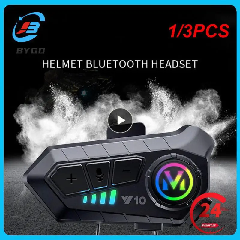 

Bluetooth-гарнитура Kebidumei Y10 мотоциклетная водонепроницаемая, 2000 мАч, 1/3 шт.