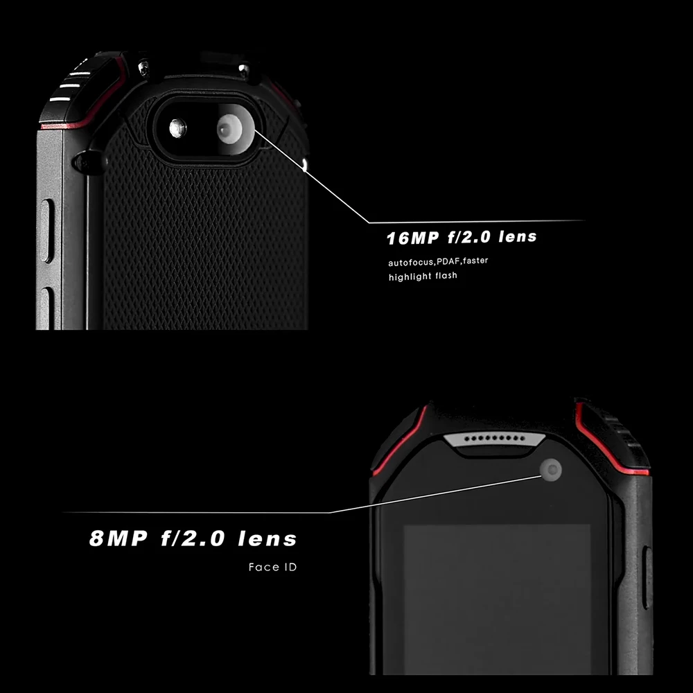 Unihertz Atom Unlocked Mobile Phone 4GB 64GB Android 9 Octa Core 2.45 Inch mini Pocket Cellphone 2000mAh NFC Rugged Smartphone