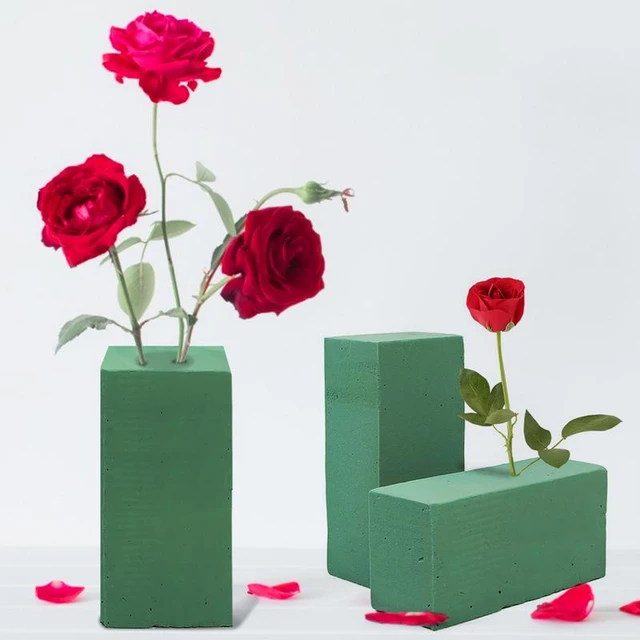 Floral Foam Block Flower Dry Foam Bricks Wedding DIY Flower Holder  Artificial Handle Bridal Roses Foam