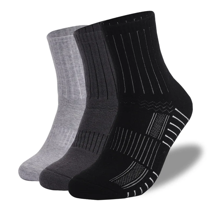 

3 Pairs Merino Wool Socks Hiking Running Cushioned Crew Boot Socks Thermal Warm Socks For Women Men Euro Size