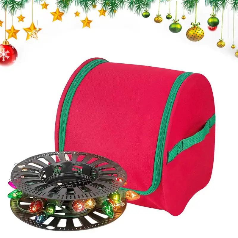 Christmas LED Light Storage Bag With U-zipper Oxford cloth Light Storage Bag For Christmas Holiday Decorations