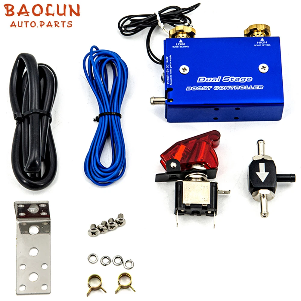 Baolun Regolazione Universale Kit Controller Boost Elettronico A Doppio Stadio Manuale Con Interruttore 1-30Psi