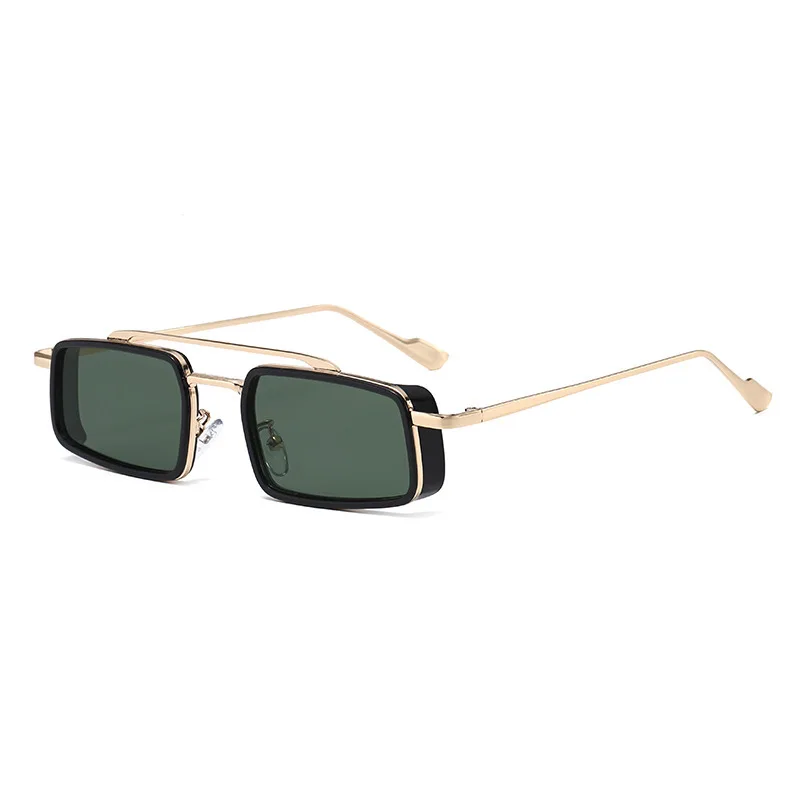 Trendy Double-Rail UV-Resistant Small Frame Sunglasses - Fashionable & Business Style