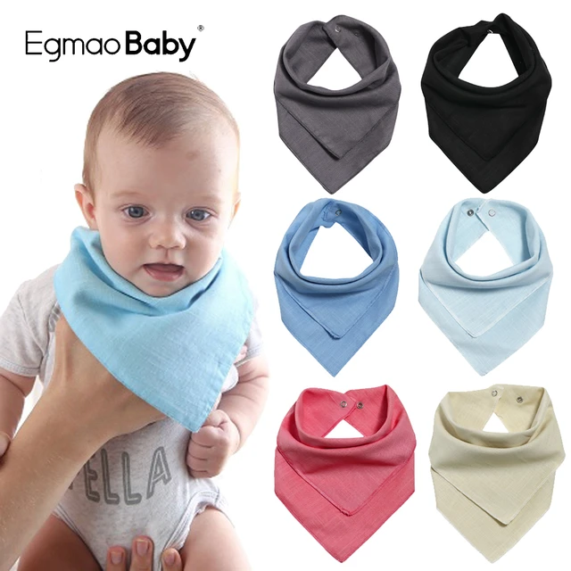 Baberos de bambú 100% para bebé, Bandana Reversible, superabsorbente,  accesorios para bebé, bufanda triangular suave - AliExpress